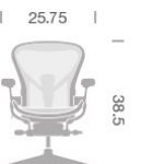 dimension of the size a of herman miller aeron chair