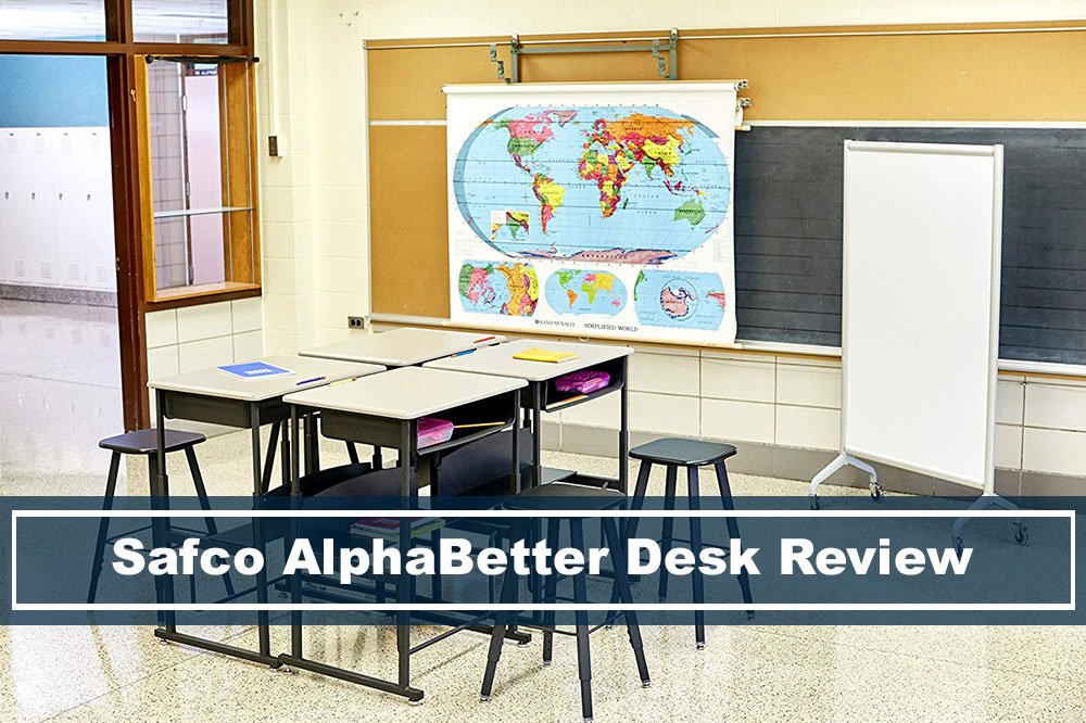 Safco AlphaBetter stand up kids desk in classroom group setting